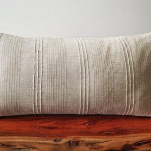 Neutral Lumbar Pillow Cover Boho Chic for Minimalist Farmhouse Decor