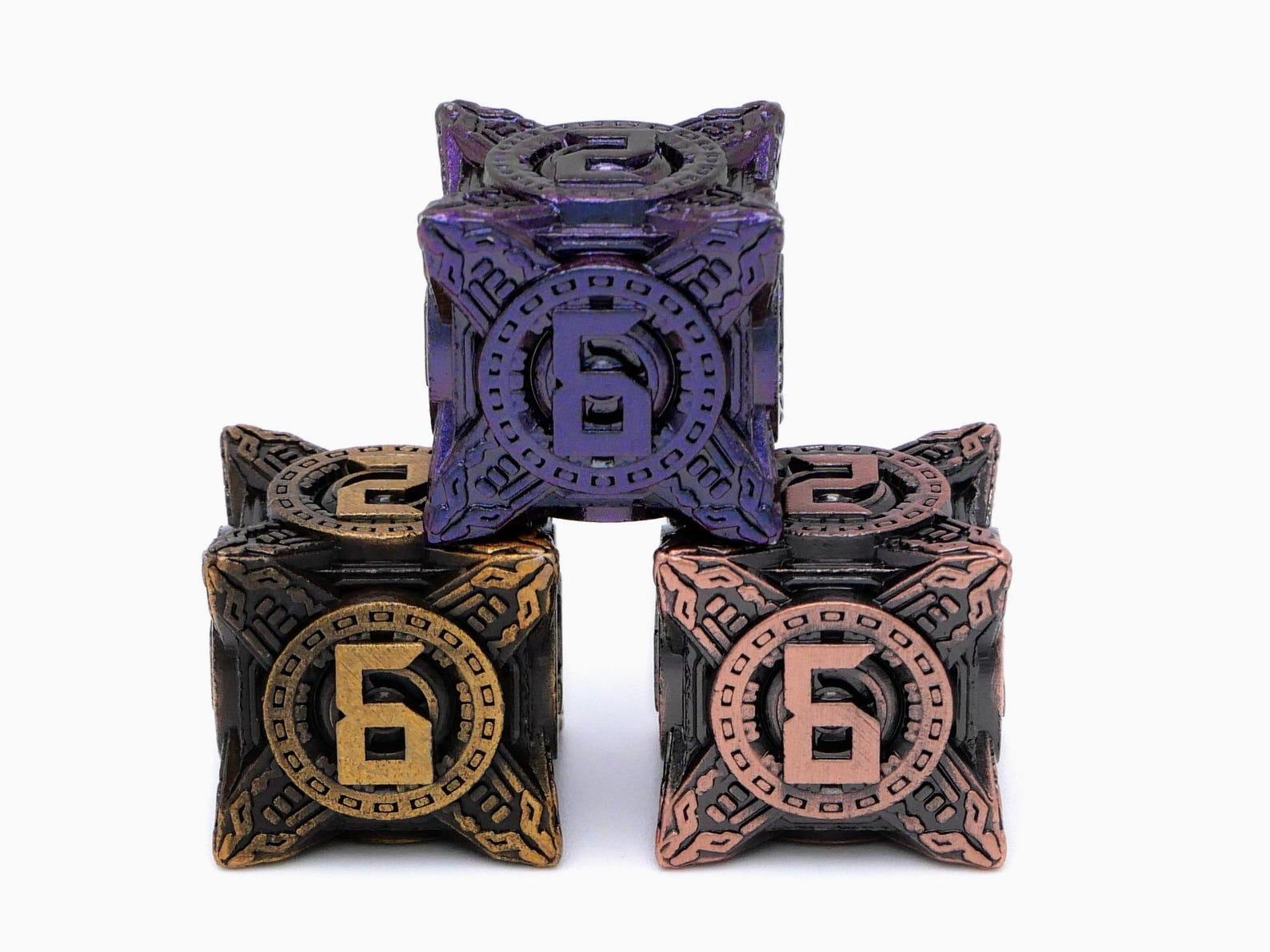 Nuclear Reactor Metal DnD Dice Set Illuminate Your Gaming with Radioactive Glow - Image 4