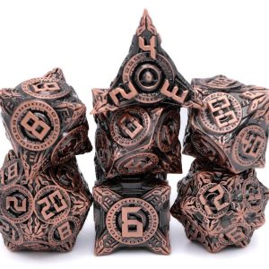 Nuclear Reactor Metal DnD Dice Set Illuminate Your Gaming with Radioactive Glow