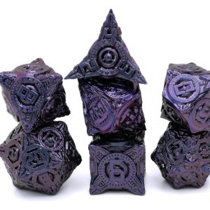 Nuclear Reactor Metal DnD Dice Set Illuminate Your Gaming with Radioactive Glow