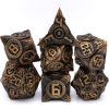 Nuclear Reactor Metal DnD Dice Set Illuminate Your Gaming with Radioactive Glow