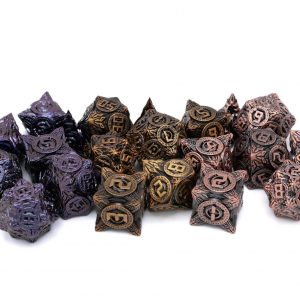 Nuclear Reactor Metal DnD Dice Set Illuminate Your Gaming with Radioactive Glow