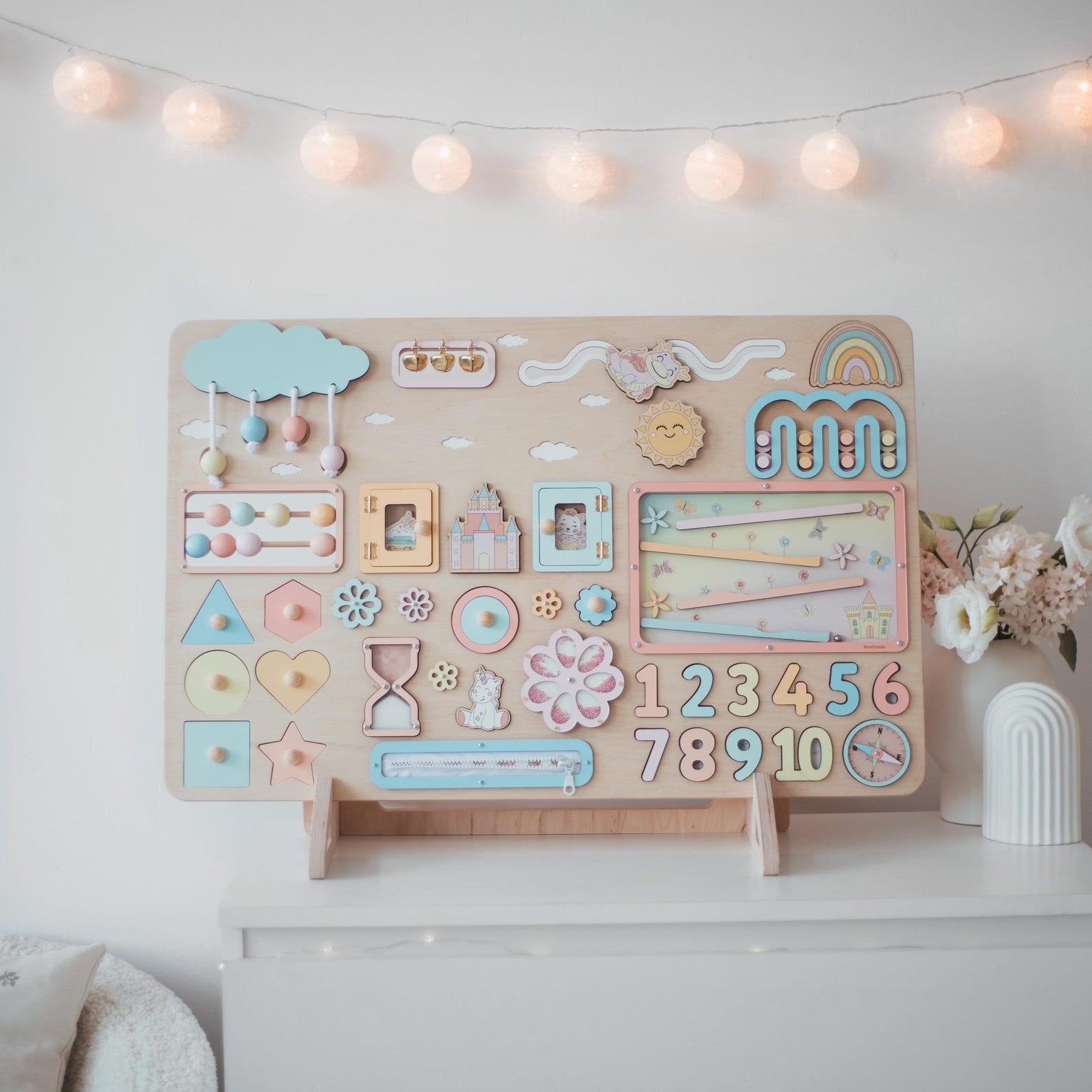 Ocean Adventure Busy Board  Sensory Toy for Baby’s First Birthday & Easter – Sea Nursery Decor