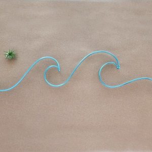 Ocean Waves Wire Art Minimalist Single Line Wall Decor for Coastal Vibes