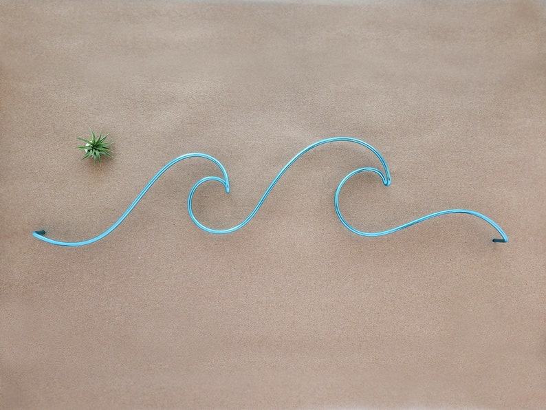 Ocean Waves Wire Art Minimalist Single Line Wall Decor for Coastal Vibes