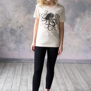 Octopus Gyotaku Ukiyo-e Kanji Anime Manga Kyoto Martial Arts T-Shirt A Fusion of Japanese Art and Pop Culture