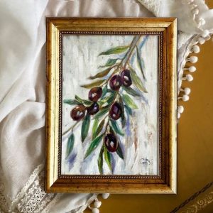 Olive Branch Original Oil Painting Vibrant Kitchen Art for Your Dining Room or Farmhouse