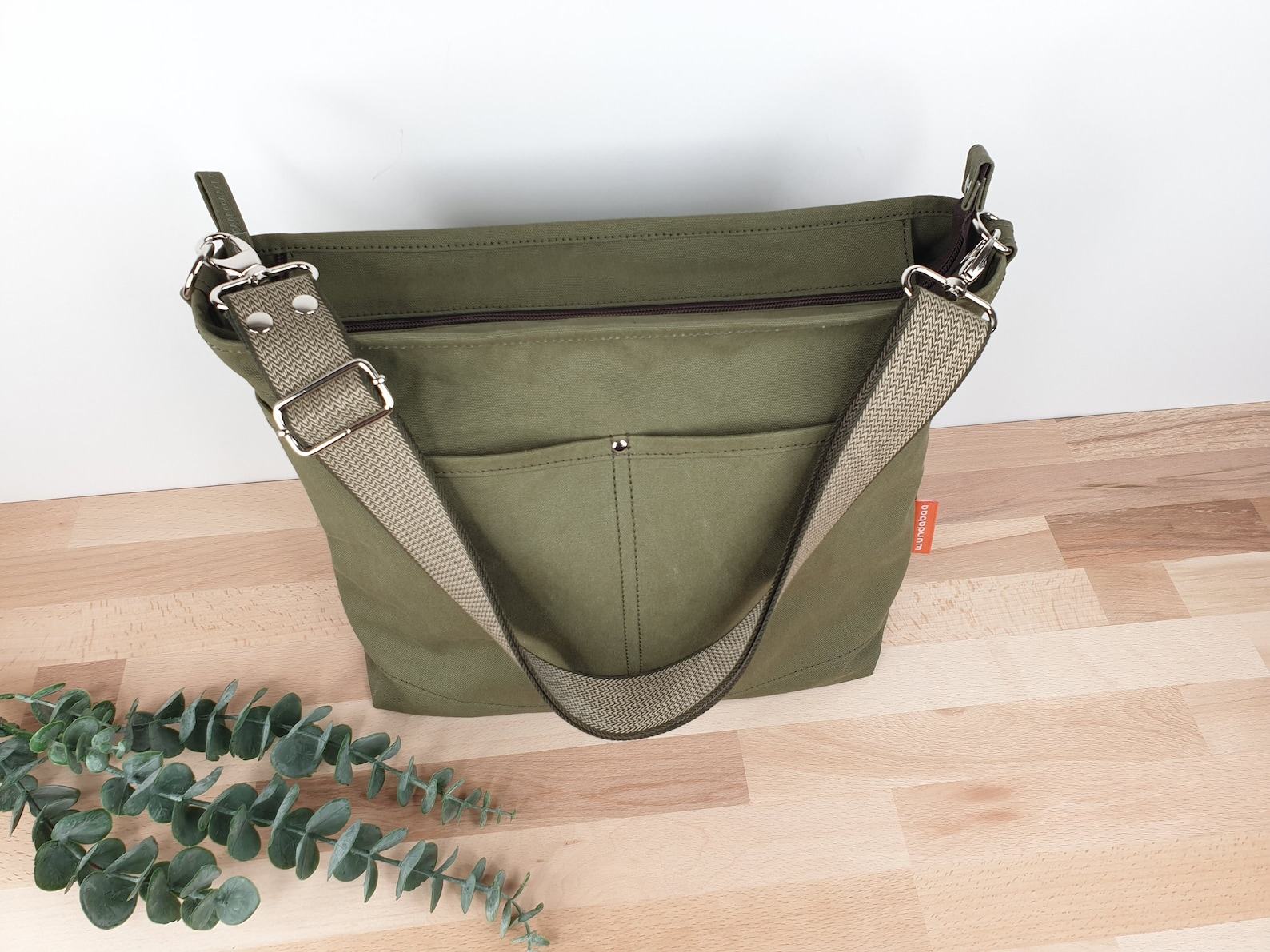 Olive Canvas Crossbody Bag Lightweight, Comfortable, and Stylish - Image 2