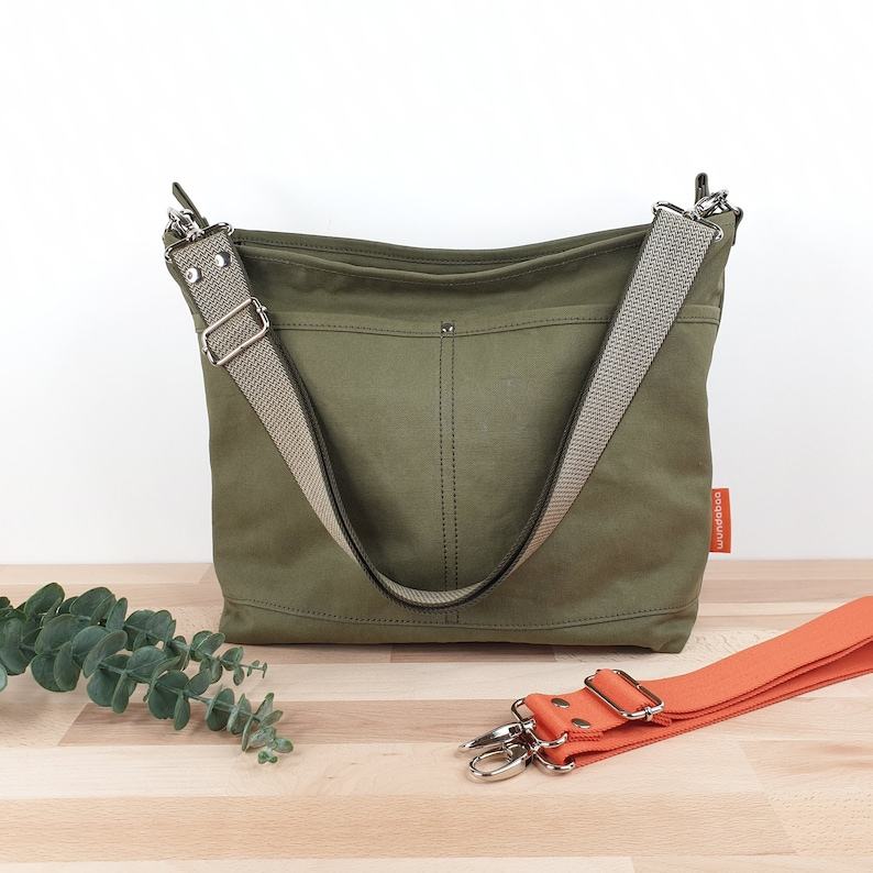 Olive Canvas Crossbody Bag Lightweight, Comfortable, and Stylish