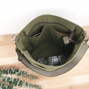 Olive Canvas Crossbody Bag Lightweight, Comfortable, and Stylish