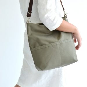 Olive Canvas Hobo Tote The Perfect Everyday Bag for Women