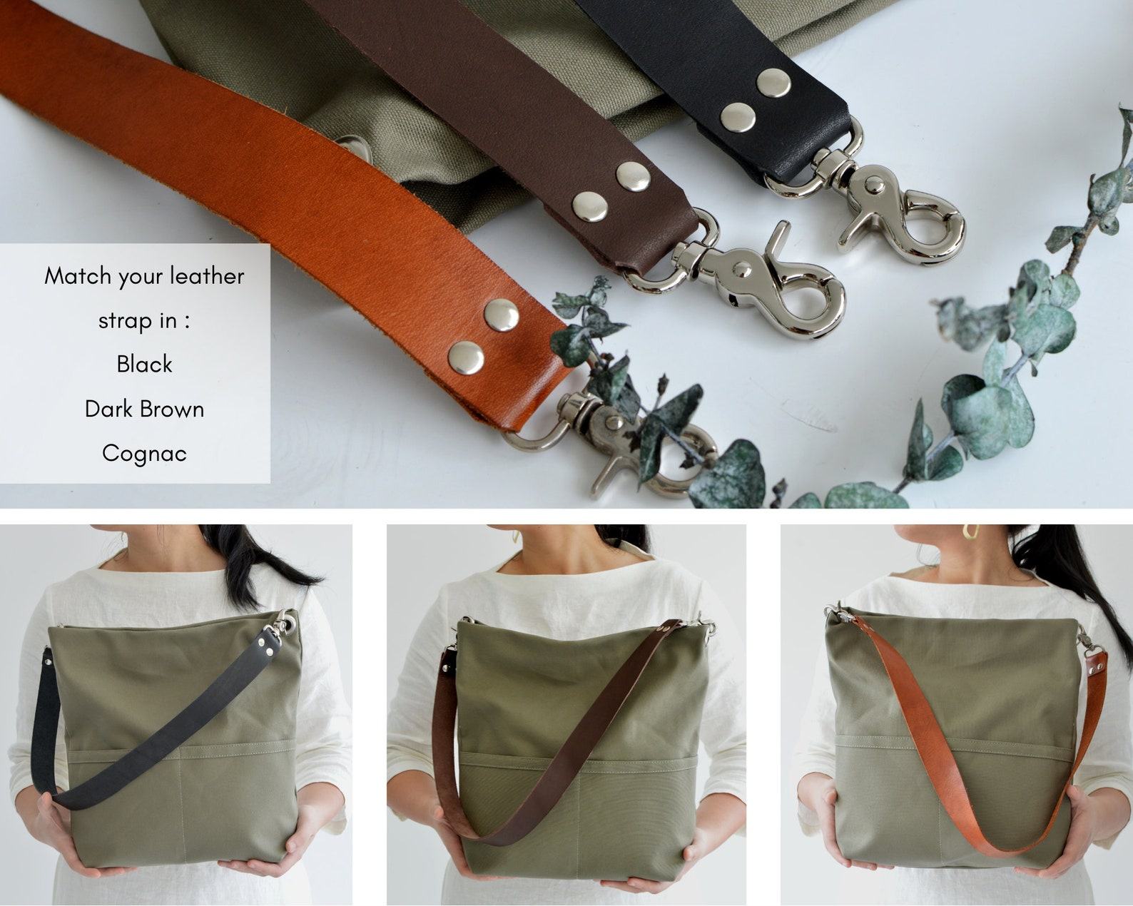 Olive Canvas Hobo Tote The Perfect Everyday Bag for Women - Image 6