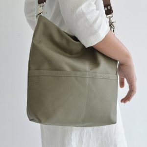 Olive Canvas Hobo Tote The Perfect Everyday Bag for Women