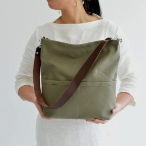 Olive Canvas Hobo Tote The Perfect Everyday Bag for Women