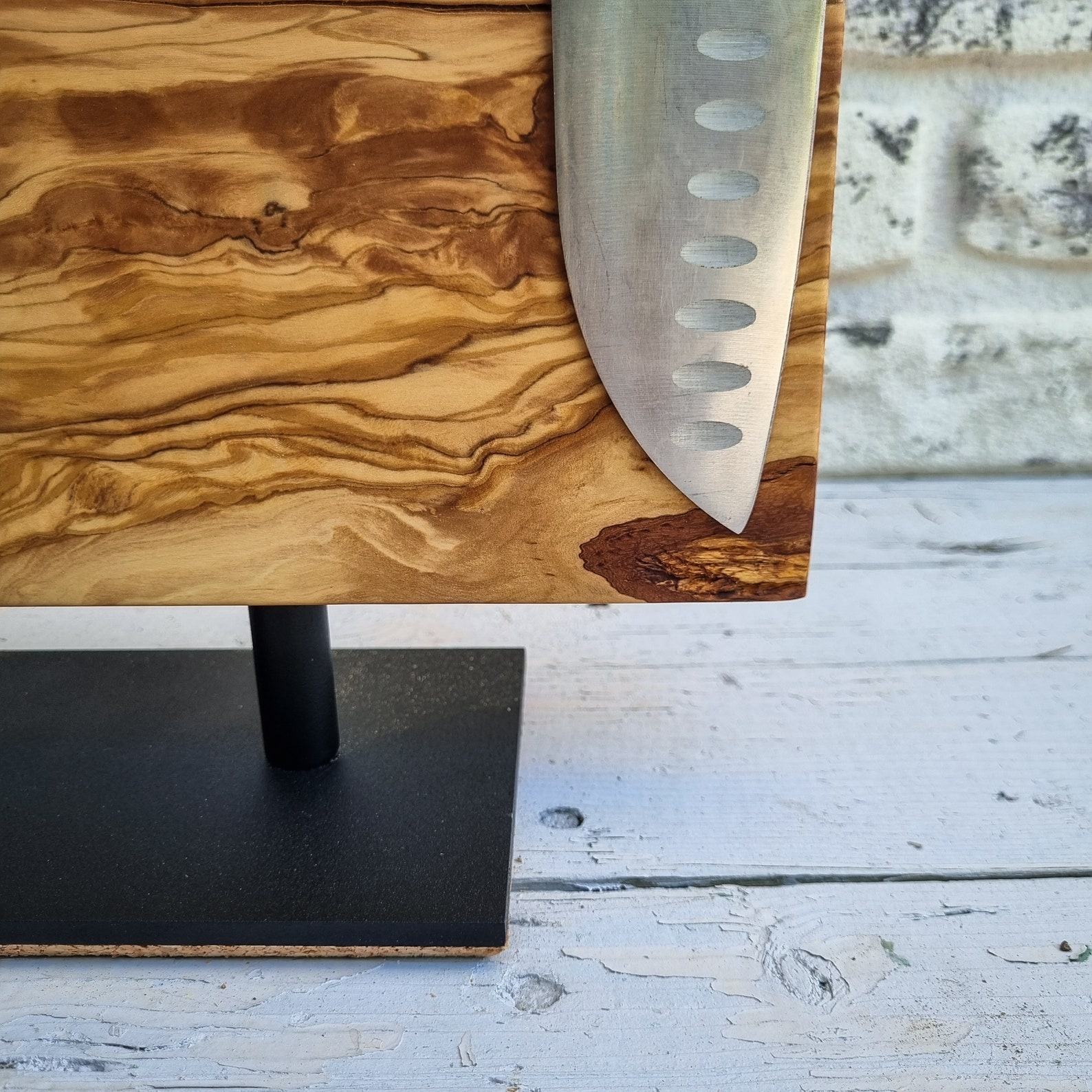 Olive Wood Magnetic Knife Rack The Ultimate Kitchen Organizer for Culinary Enthusiasts