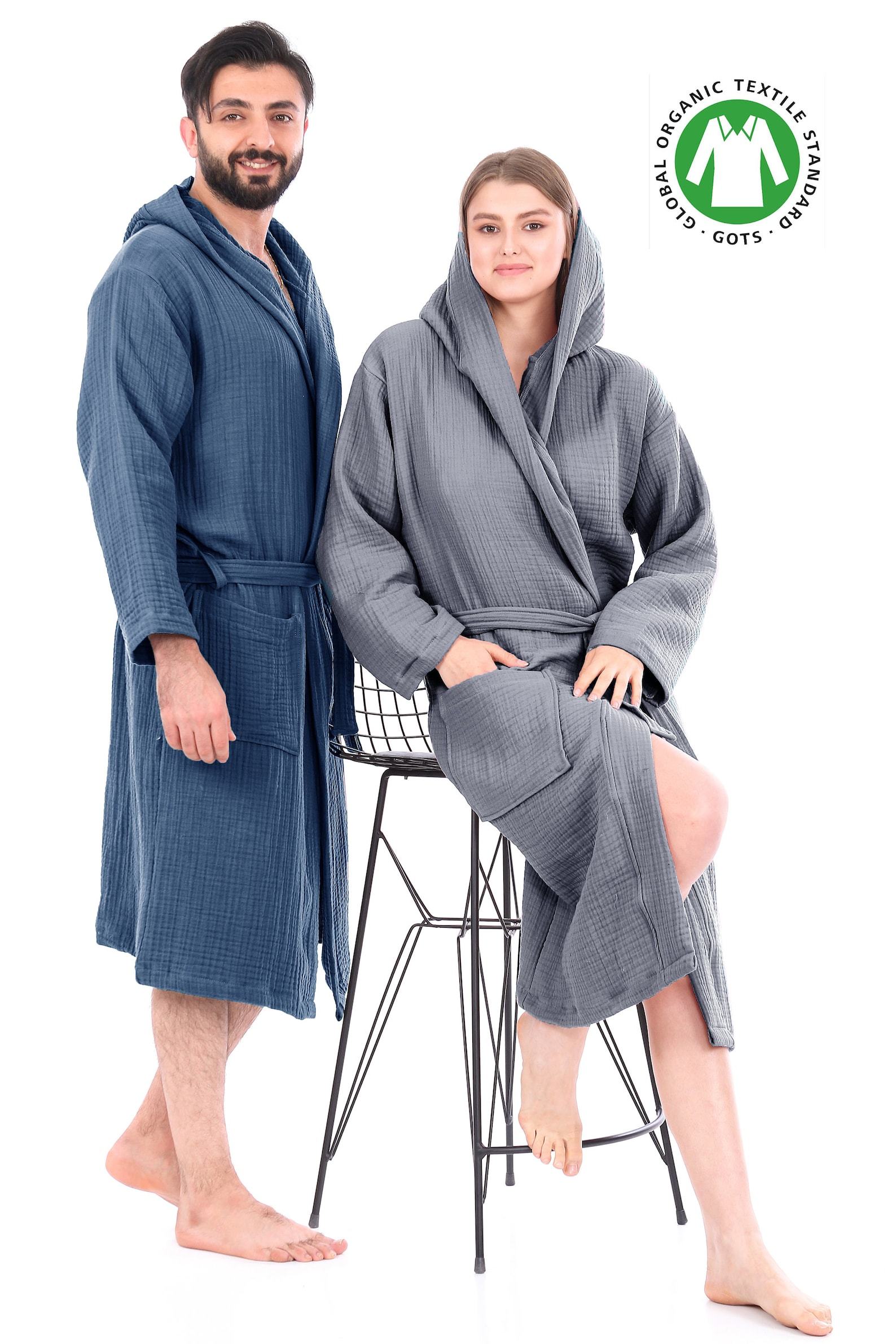 Organic Bliss Luxurious 4-Layer Gauze Robe for Unparalleled Comfort - Image 2
