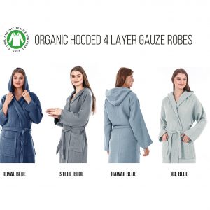 Organic Bliss Luxurious 4-Layer Gauze Robe for Unparalleled Comfort