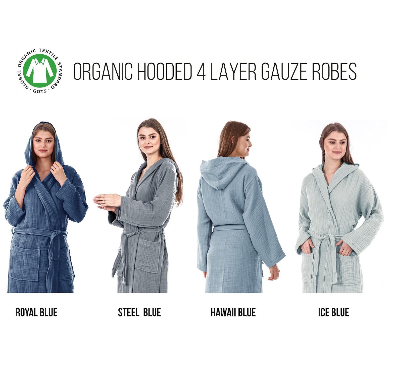 Organic Bliss Luxurious 4-Layer Gauze Robe for Unparalleled Comfort - Image 3