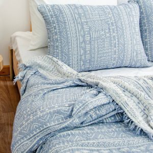 Organic Cotton Aztec Patterned Throw Blanket Cozy Comfort for Every Home