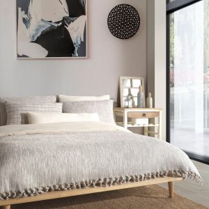 Organic Cotton Bedspread Turkish Cotton Throw Blanket, Queen Size, Plaid Striped, Farmhouse Decor