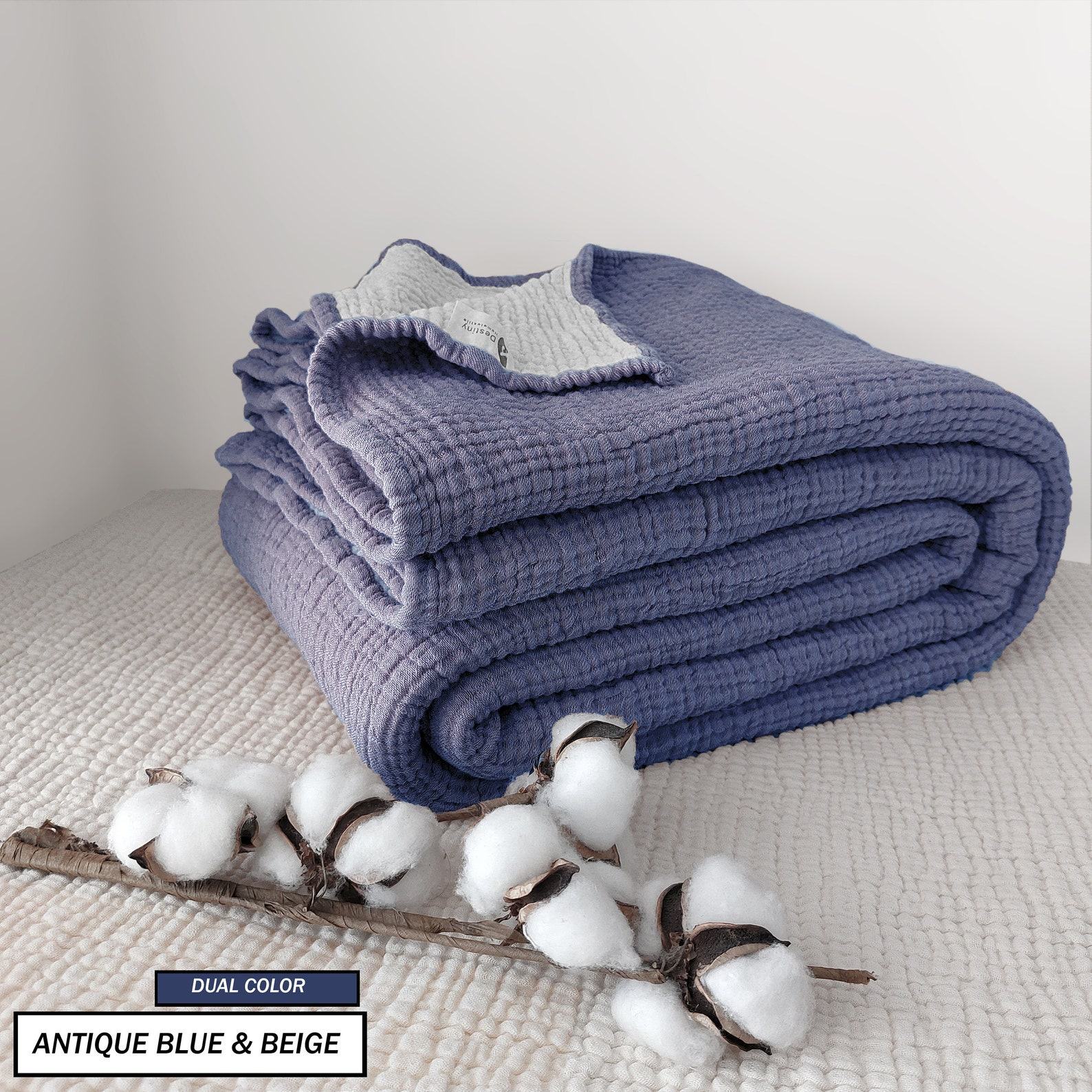 Organic Cotton Gauze Blanket Oversized, Custom-Sized, and Ultra-Soft for Ultimate Comfort