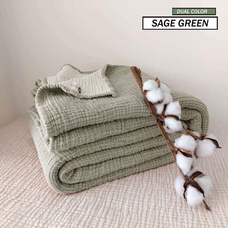 Organic Cotton Gauze Blanket Oversized, Custom-Sized, and Ultra-Soft for Ultimate Comfort