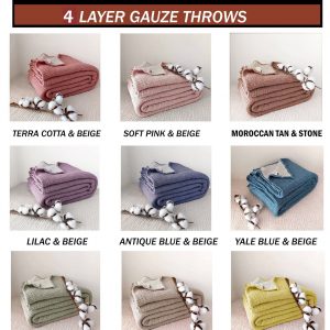 Organic Cotton Gauze Blanket Oversized, Custom-Sized, and Ultra-Soft for Ultimate Comfort