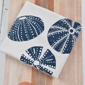 Organic Cotton Tea Towel Sea Urchin Print – Eco-Friendly Kitchen Decor, Interesting  Hostess Item