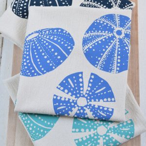 Organic Cotton Tea Towel Sea Urchin Print – Eco-Friendly Kitchen Decor, Interesting  Hostess Item