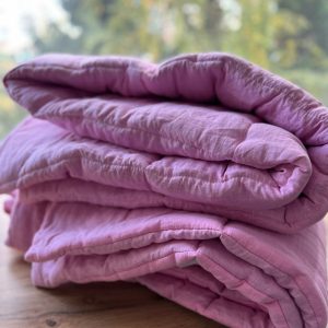 Organic Hemp Linen Comforter Sustainable Comfort in Pink