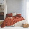 Organic Linen Bedspread Softened Heavyweight Linen Coverlet for a Luxurious Night’s Sleep