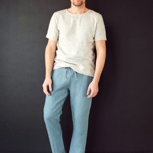 Organic Linen Lounge Pants Sustainable Comfort for Men