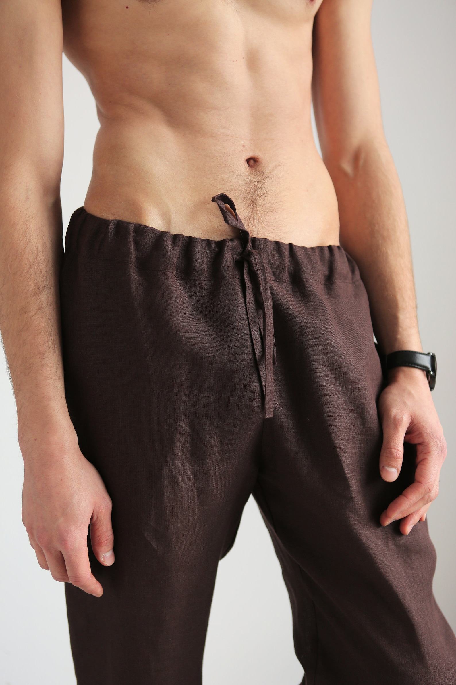 Organic Linen Lounge Pants Sustainable Comfort for Men - Image 4