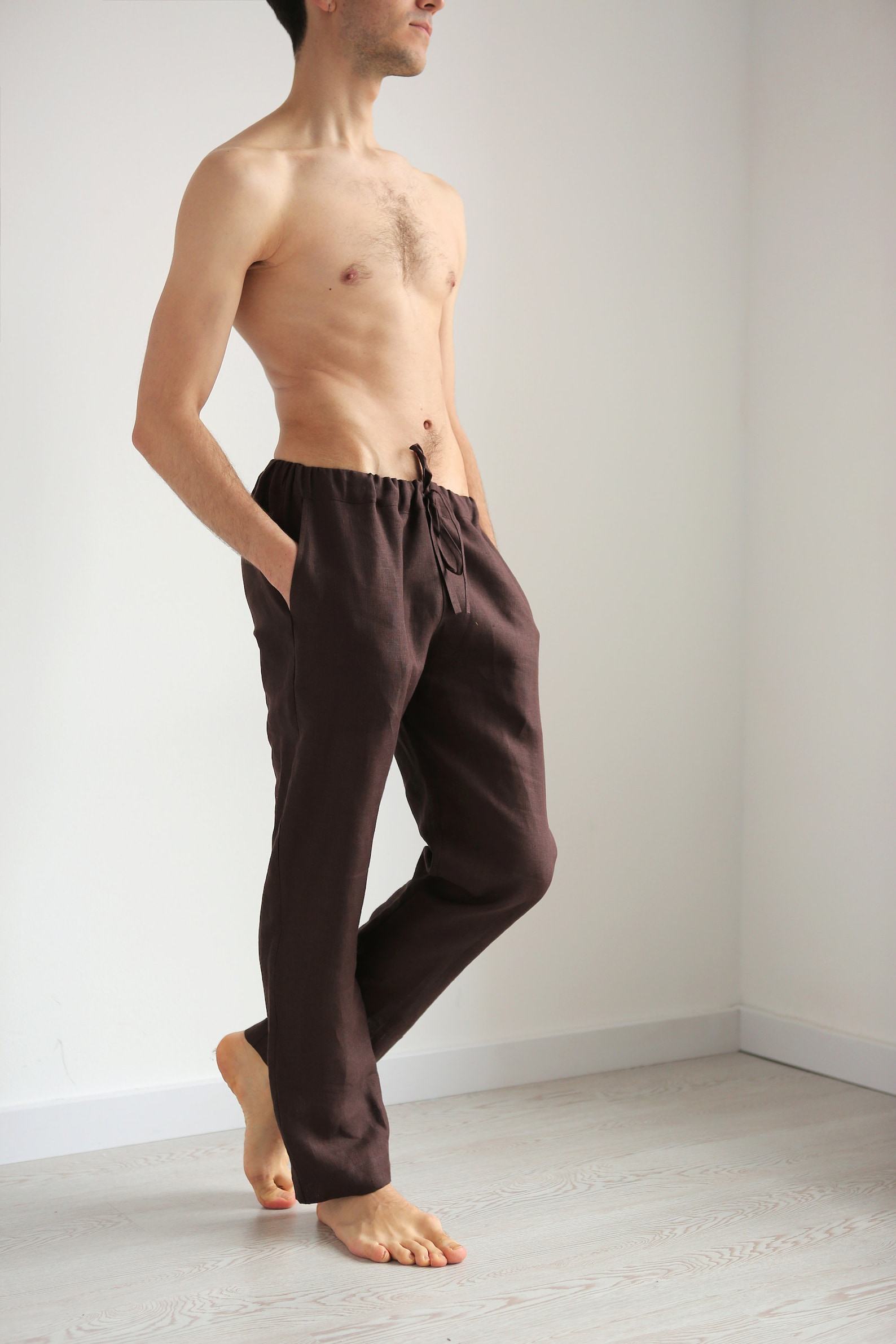 Organic Linen Lounge Pants Sustainable Comfort for Men - Image 5