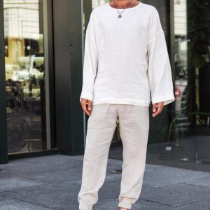 Organic Linen Lounge Pants Sustainable Comfort for Spring and Summer