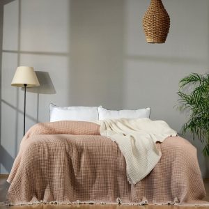 Organic Muslin Gauze Comforter 5-Layer King Size Blanket for Ultimate Comfort and Breathability