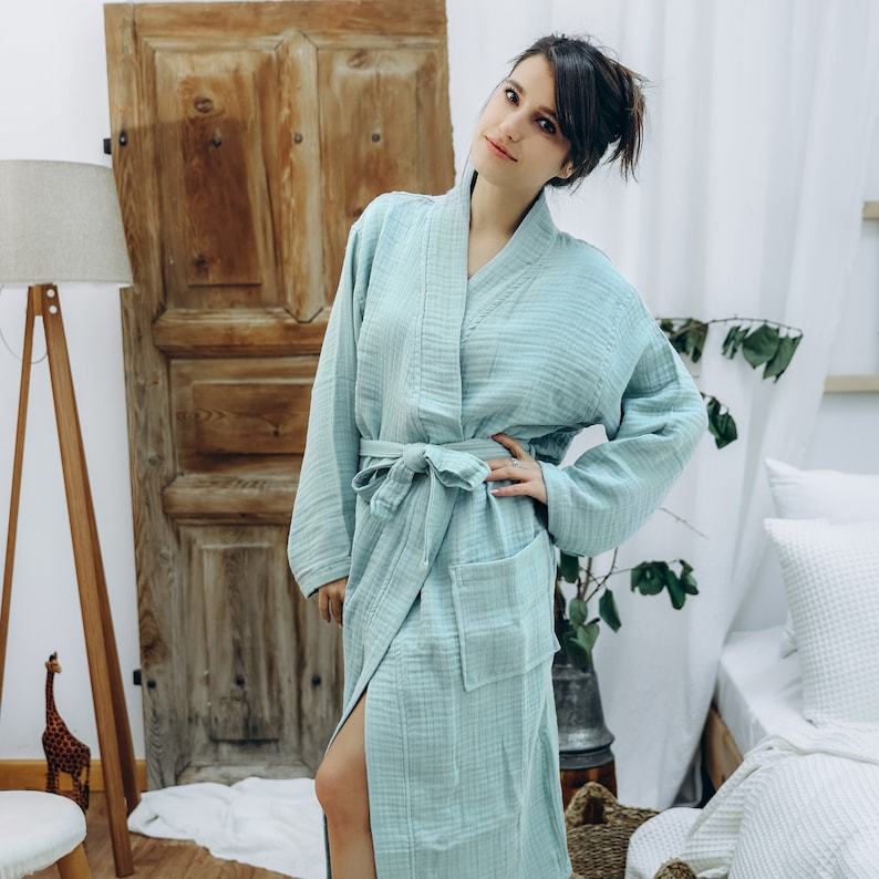 Organic Oversized Lightweight Muslin Robe The Epitome of Comfort and Style