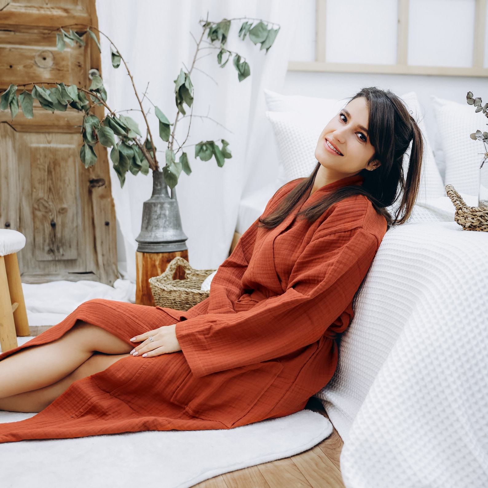 Organic Oversized Lightweight Muslin Robe The Epitome of Comfort and Style