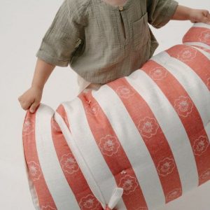 Organic Play Mat 27″x55″ HEMP Fiber Filled Crawling Mat in Linen Fabric