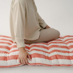 Organic Play Mat 27″x55″ HEMP Fiber Filled Crawling Mat in Linen Fabric