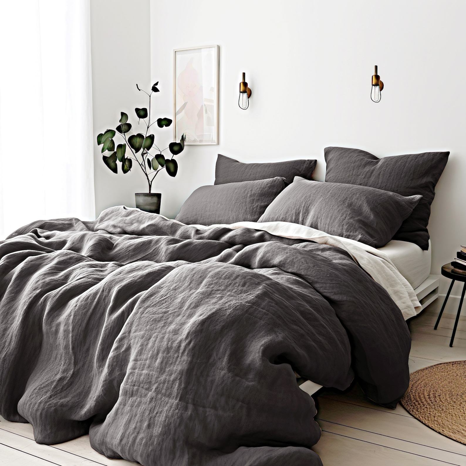 Organic Queen Linen Sheets Luxurious Comfort in a Rainbow of Hues