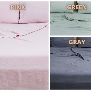Organic Queen Linen Sheets Luxurious Comfort in a Rainbow of Hues