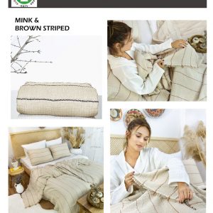 Organic Striped Gauze Throw Blanket Breathable, Lightweight Comfort for All Sizes