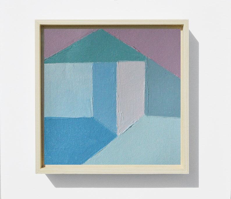 Original Geometric Canvas Painting Abstract Art for Modern Spaces