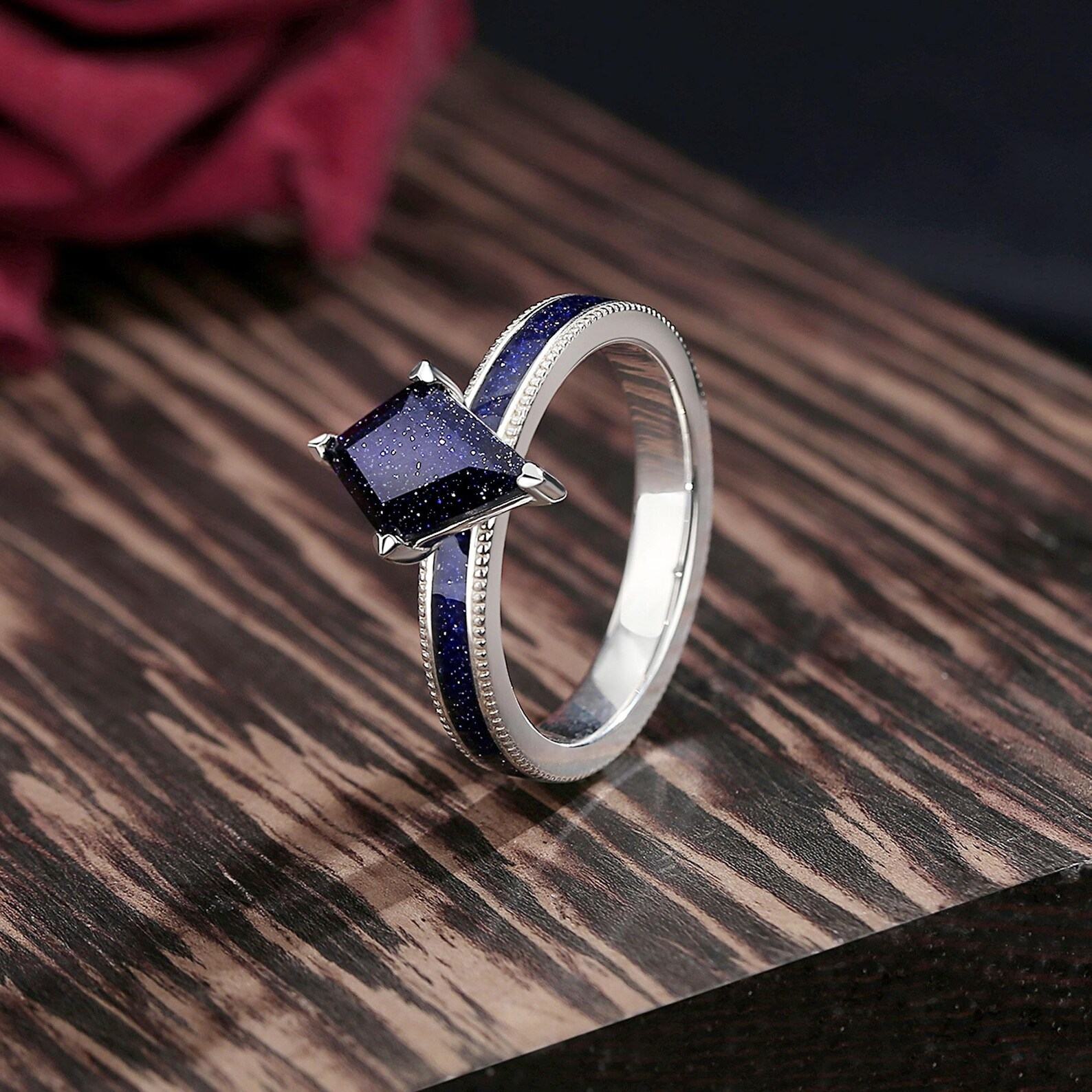 Orion Nebula Couple Rings Celestial Promise for Eternal Love