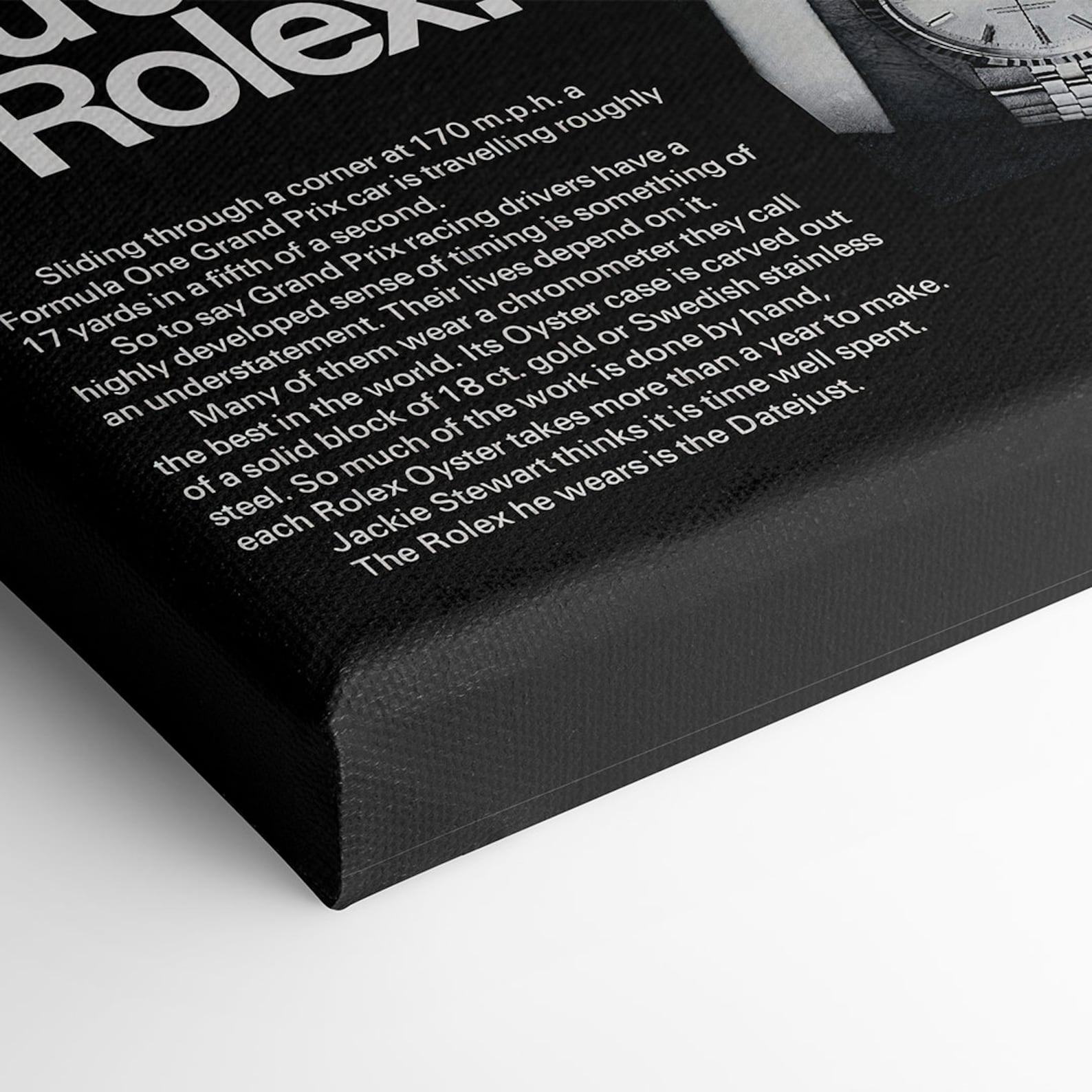 Own a Slice of Racing History Vintage Rolex Poster, a Timeless Collector’s Item