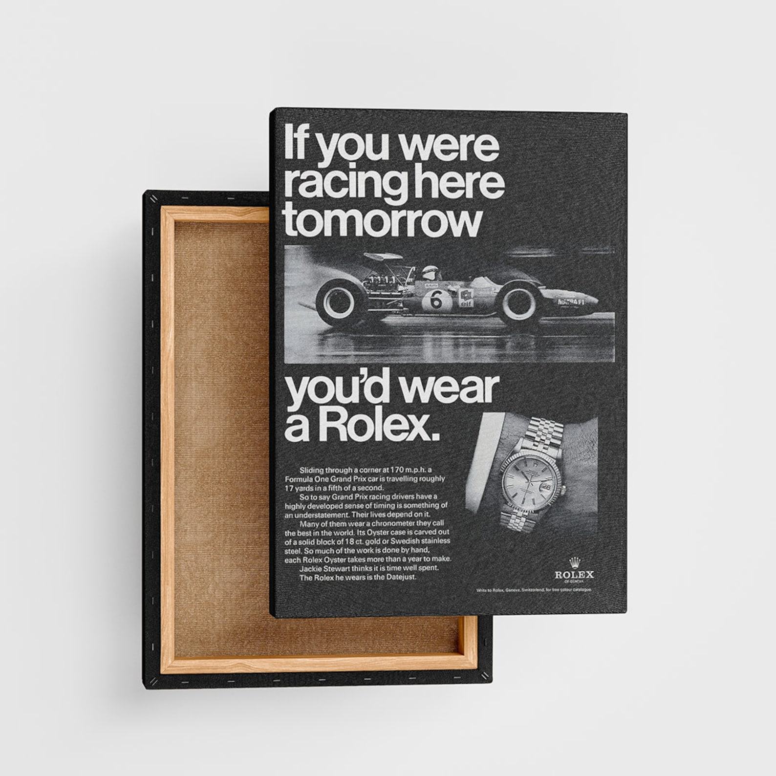 Own a Slice of Racing History Vintage Rolex Poster, a Timeless Collector’s Item