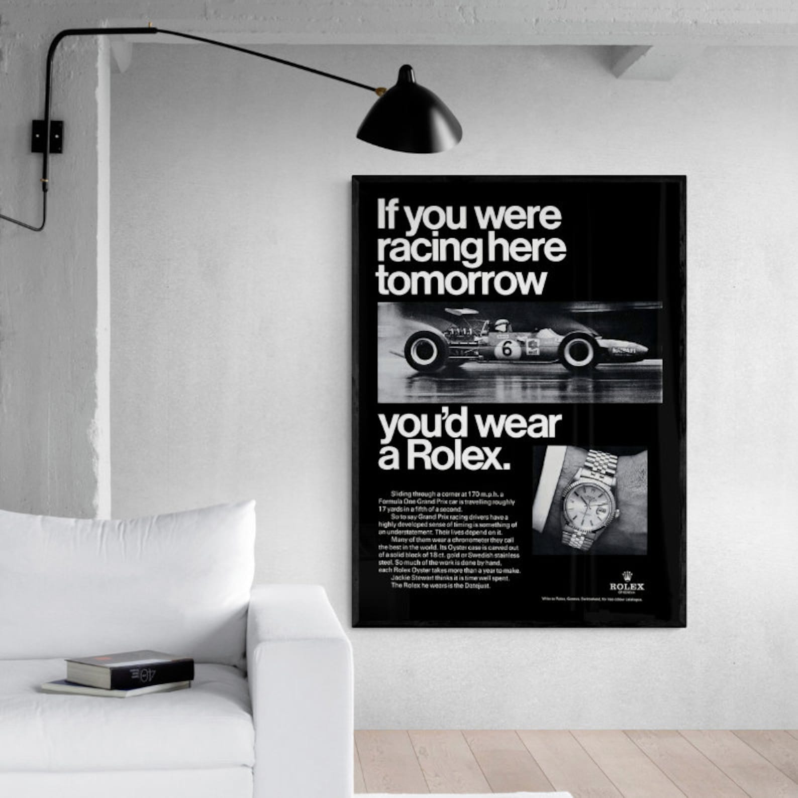 Own a Slice of Racing History Vintage Rolex Poster, a Timeless Collector’s Item