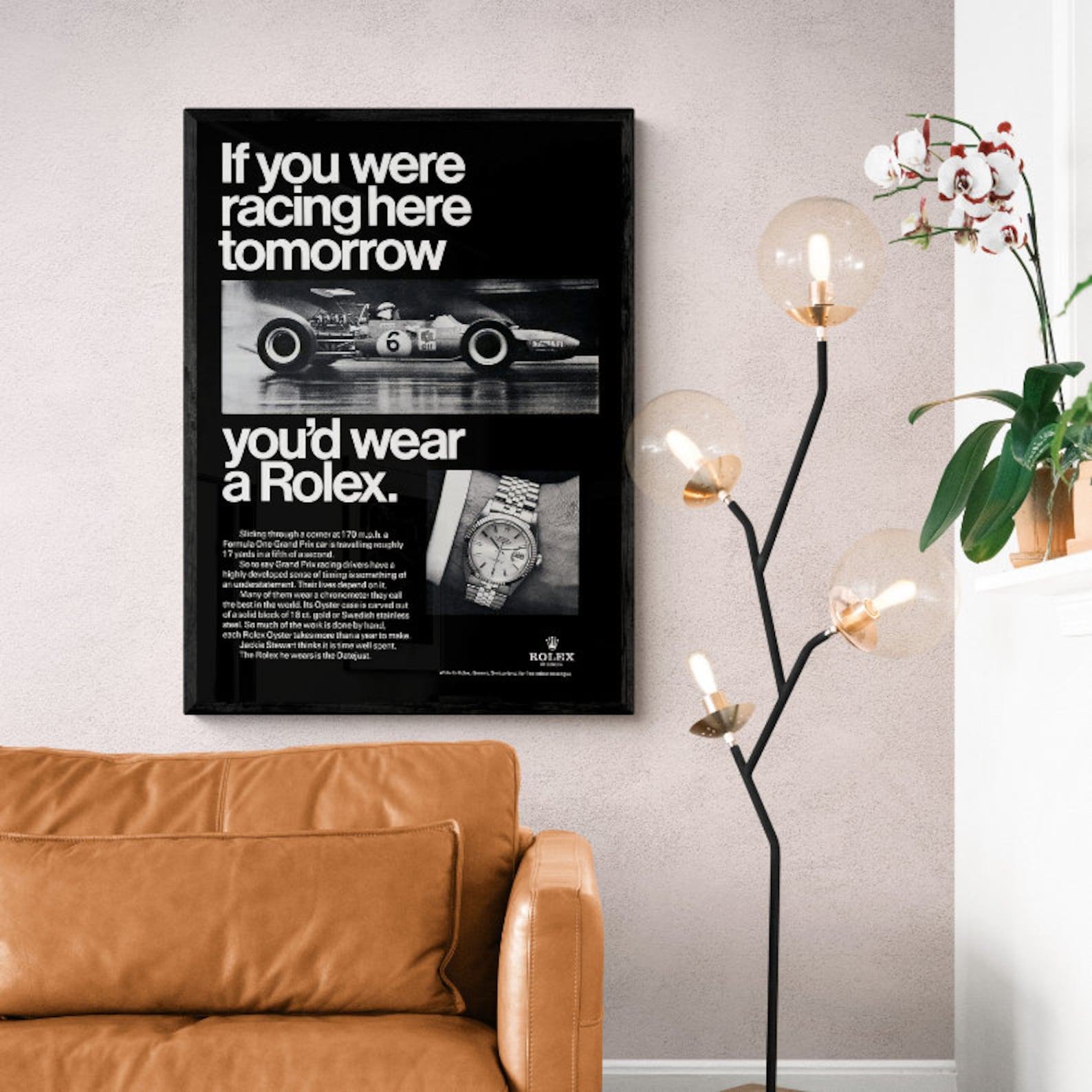 Own a Slice of Racing History Vintage Rolex Poster, a Timeless Collector’s Item