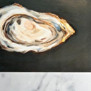 Oyster Art Print Unframed Oil Painting Print for Coastal Kitchen Decor and Restaurant Ambiance